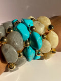 Golden Tide Statement Stone Bracelet
