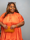 Orange Cape Dress