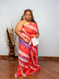 Long Multi Color Wide Leg Jumpsuit