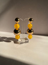 Yellow & Gold Ball Earrings