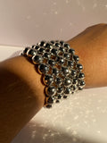 Disco Luxe Metallic Beaded Bracelet Stack