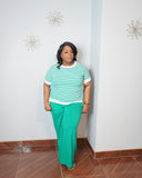 Emerald Breeze Wide Leg Pants