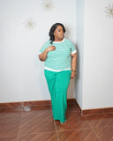 Emerald Breeze Wide Leg Pants