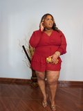 Long Sleeve Maroon Romper