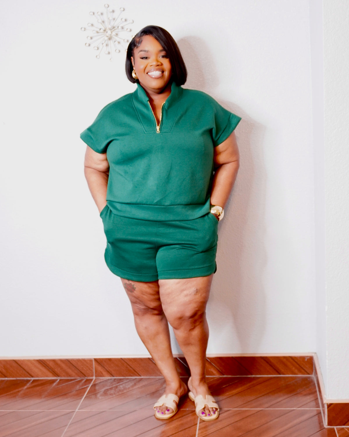 Everyday Luxe Zip Short Set