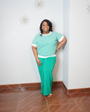 Emerald Breeze Wide Leg Pants