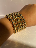 Disco Luxe Metallic Beaded Bracelet Stack
