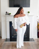 Off the Shoulder Ruffle Jumpsuit