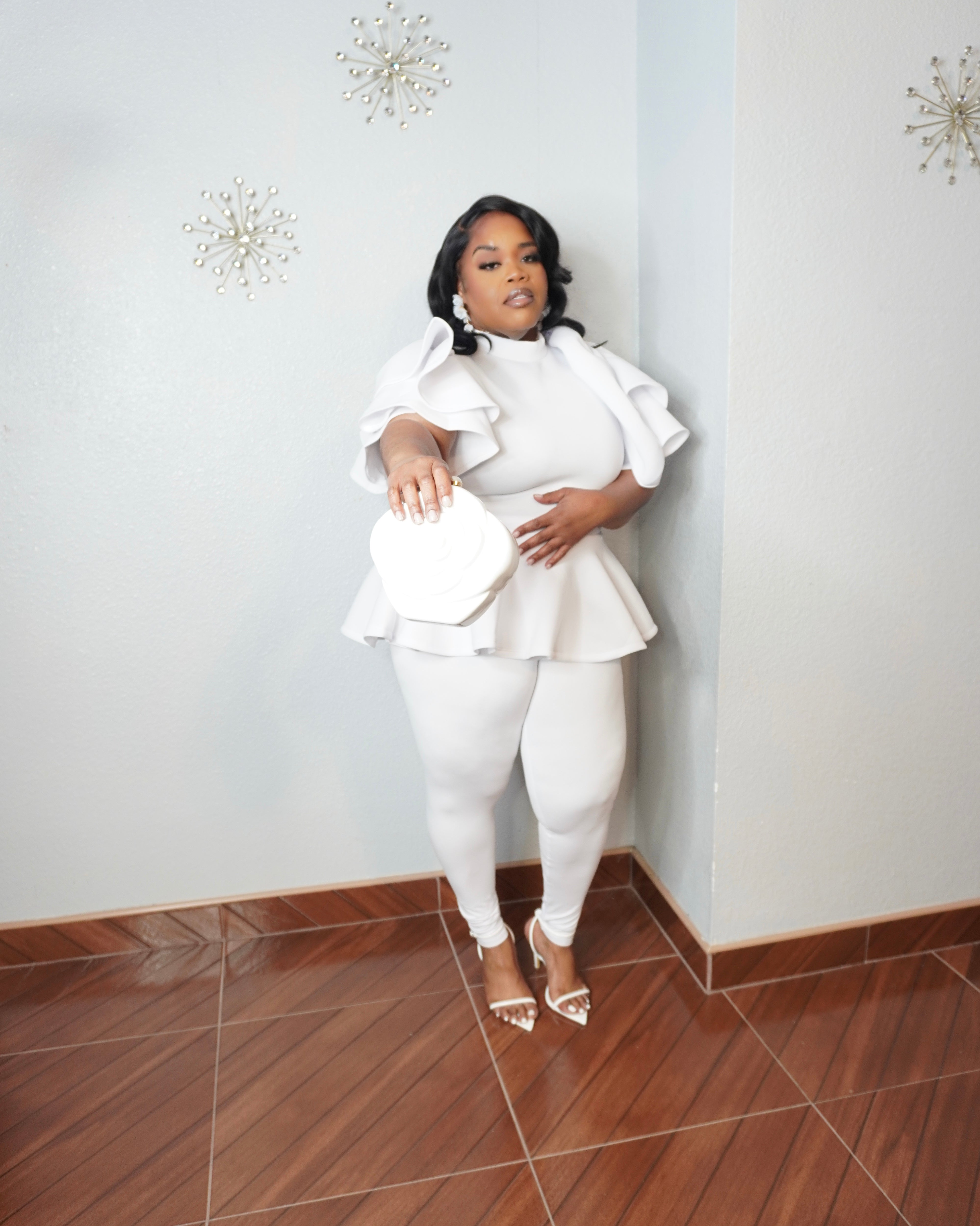 Structured statement blouse for curvy women