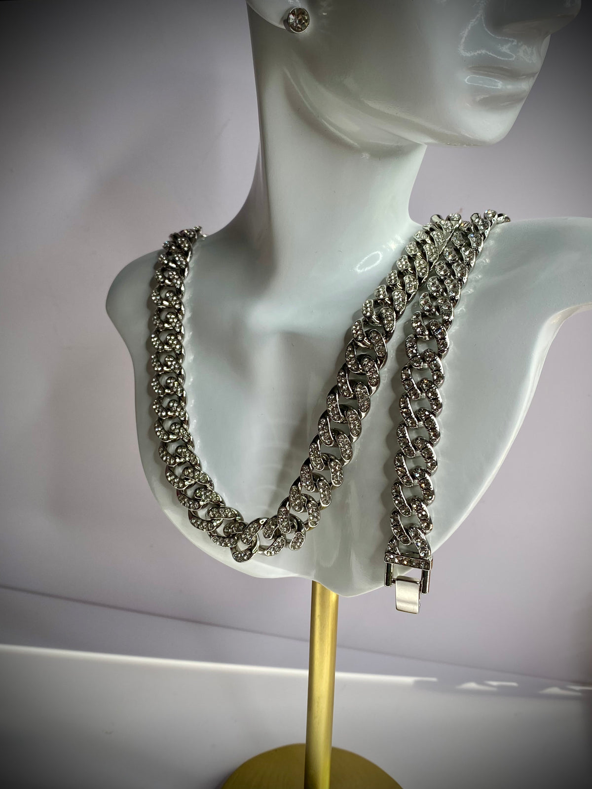 Silver Bling Linked Set