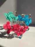 Small Flower Hoop Earrings
